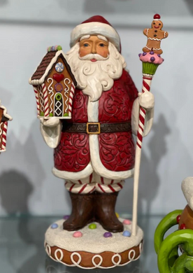 Jim Shore - Heartwood Creek - Gingerbread Santa with Staff