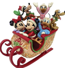 Load image into Gallery viewer, Jim Shore - Disney Traditions - Mickey and Friends - A sleigh Full of Christmas