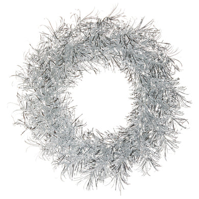 Silver Vintage Tinsel  Wreath