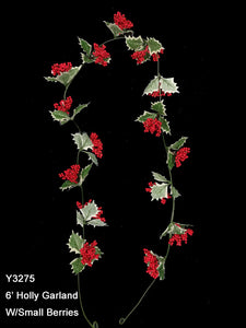 Holly with Small Berry Garland