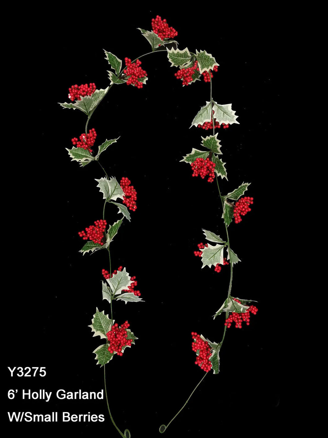 Holly with Small Berry Garland