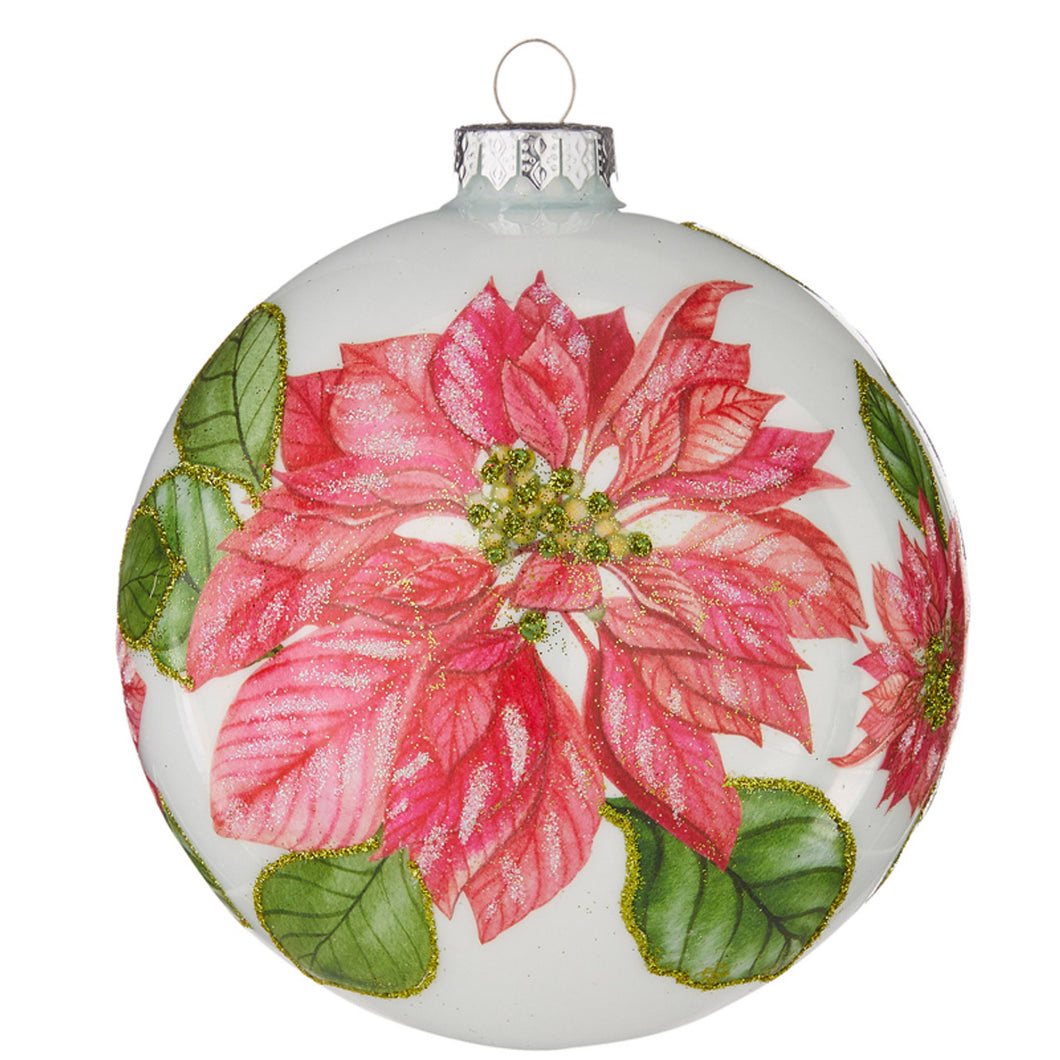 Single Poinsettia Hanging Bauble