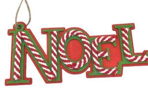 Red and Green NOEL hanging Sign