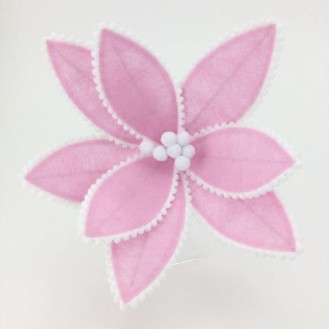 Pink with White Trim Flower Pick