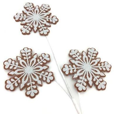 Gingerbread Spray with 3 Gingerbread Snowflakes