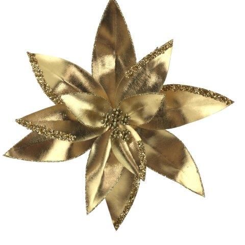 Gold Metallic Poinsettia Flower