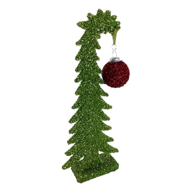 Grinch Green Tree with Hanging Red Bauble