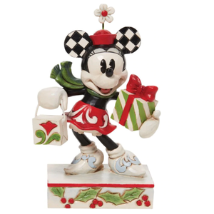 Disney Traditions - Mickey Mouse - Black White, Red and Green Minnie with Bag and Gift