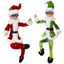 Load image into Gallery viewer, Santas Christmas Elf- Wearing Apple Green Outfit