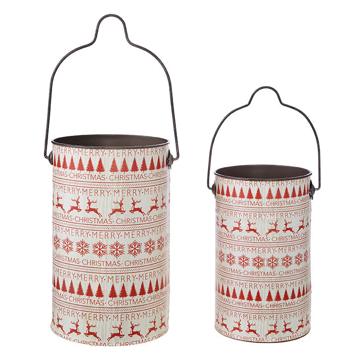 Nordic Patterned Buckets - Set of 2