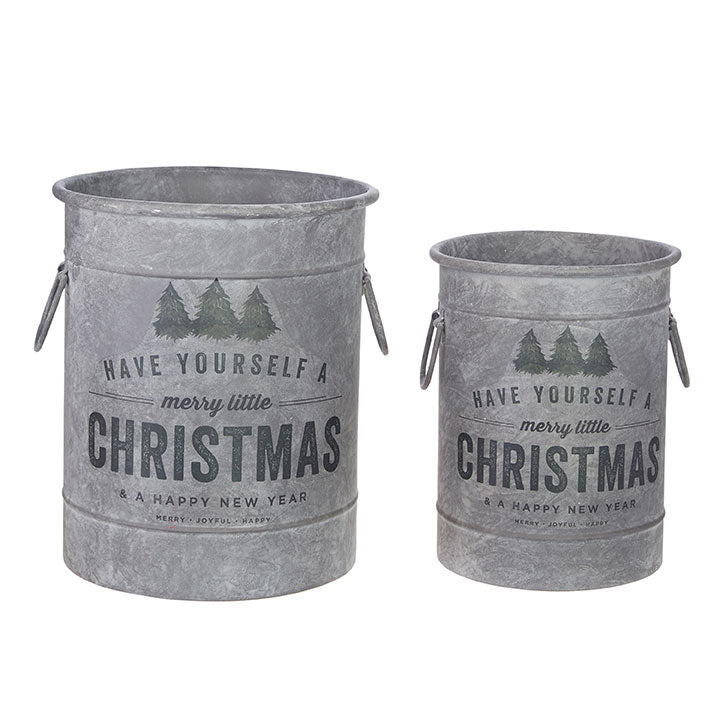 Iron Christmas Containers - Set of 2