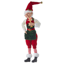 Load image into Gallery viewer, Posable Elf Holding Champagne Glass -16 inches