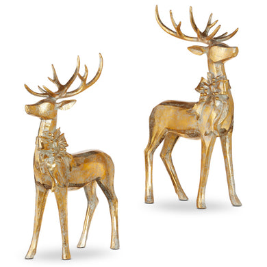Aged Gold Deer with Bow