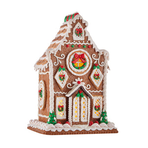 Ginger Bread House Which Lights Up with Wreaths on all Doors and Windows