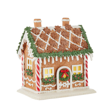 Gingerbread House Which Lights Up With Rosemary Trimming