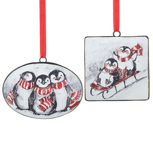 Winter Penguin Friends Hanging Ornament