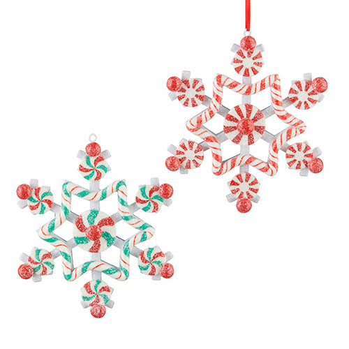 Peppermint Themed Snow Flakes