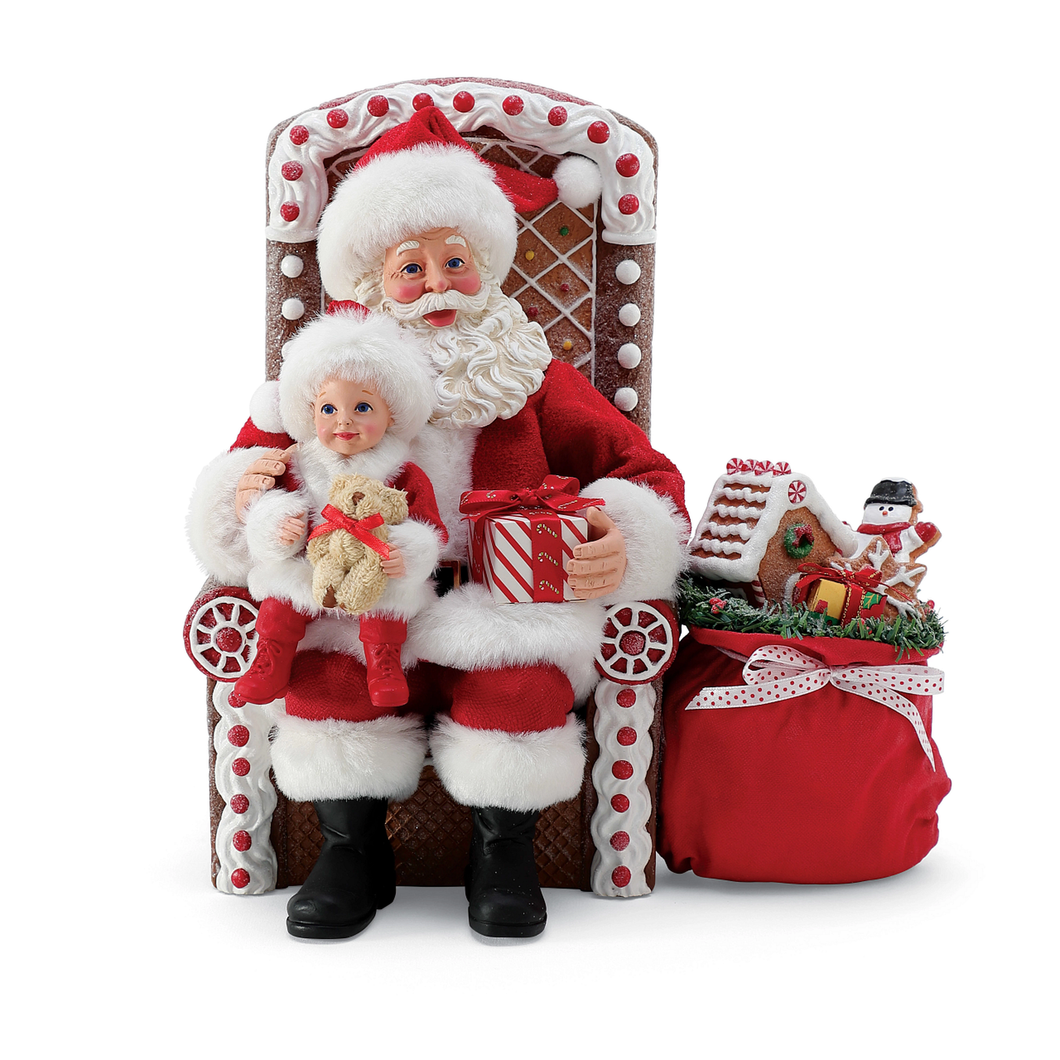 Department 56 - Possible Dreams  - Santa In his Gingerbread Chair
