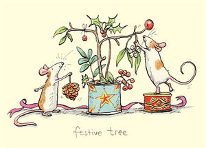 Two Bad Mice - "FESTIVE TREE" - Christmas Card