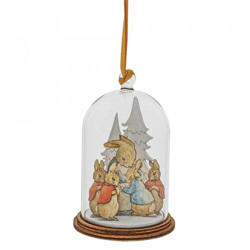 Peter and Family Christmas Wooden Hanging Ornament