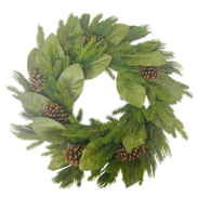Pine and Magnolia Leaf Wreath