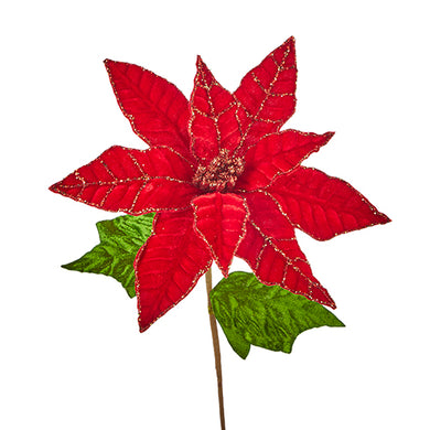Red Velvet Pointsettia Stem