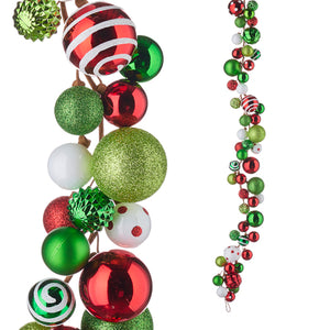 Mixed Pattern Bauble Garland