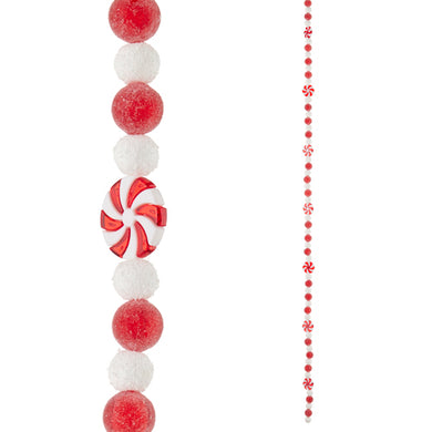 Peppermint and Ball Garland