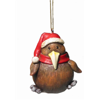 Kiwi decoration with Santa hat and Red Scarf