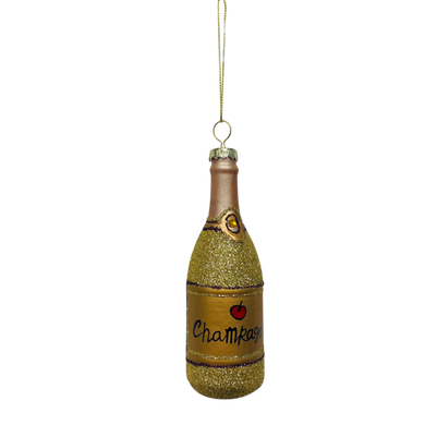 Novelty Gold Hanging Champagne Bottle