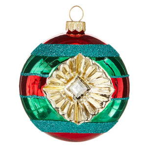 Stripped Vintage Glass Hanging Ornaments