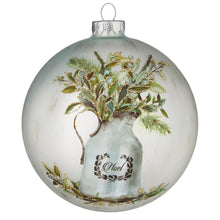 Load image into Gallery viewer, Winter Farmhouse Floral Glass Hanging Ornaments