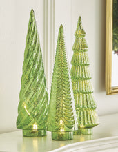 Load image into Gallery viewer, Ever Green Mercury Glass Lit Trees - Set of three