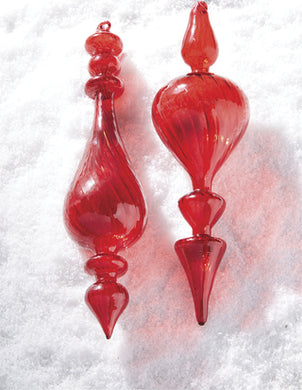 Red Finial Hanging Ornaments