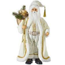 Santa Dressed in White and Gold