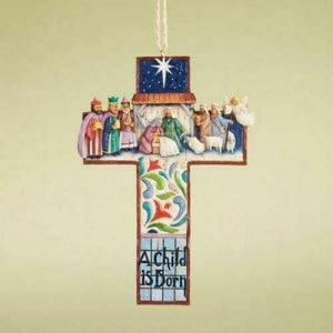 Jim Shore Heartwood Creek - Nativity Scene Hanging Cross